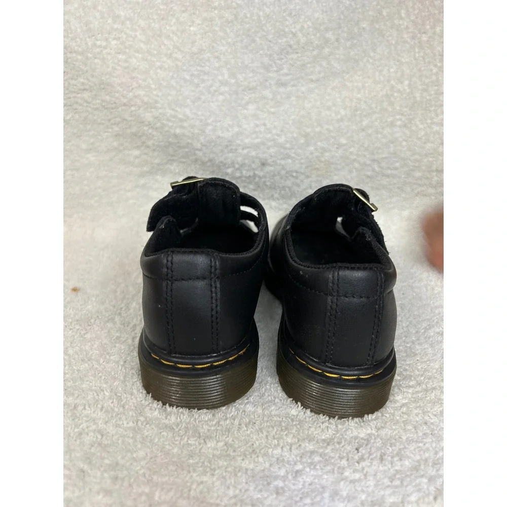 Dr. Martens kids Mary Jane Black Leather Double Strap Shoes Size 11 US